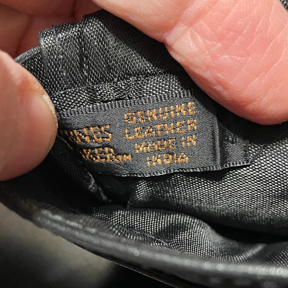 Vintage Black soft Leather wallet checkbook pouch Bag - Picture 10 of 16